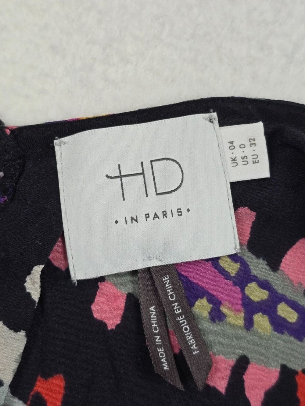 Anthropologie HD In Paris Paisley Handkerchief Hem 100% Silk Top Size 0 - Picture 3 of 5